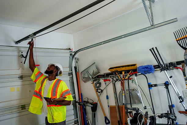 Professional Garage Door Panel Replacement technician working in Ecorse, MI